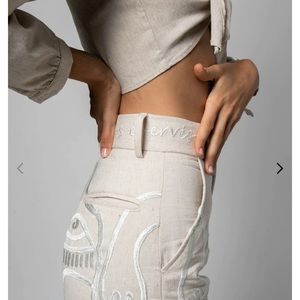 NWT—Maison les Enérves Pants Siam, Ivory, XS